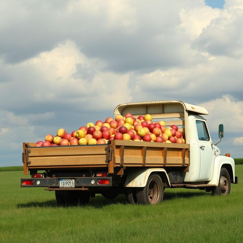Dream : Truck full of apples in a dream