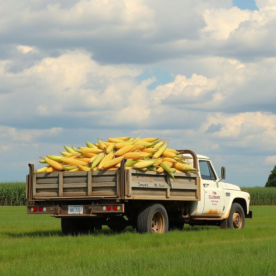 Dream : Truck full of corn in a dream