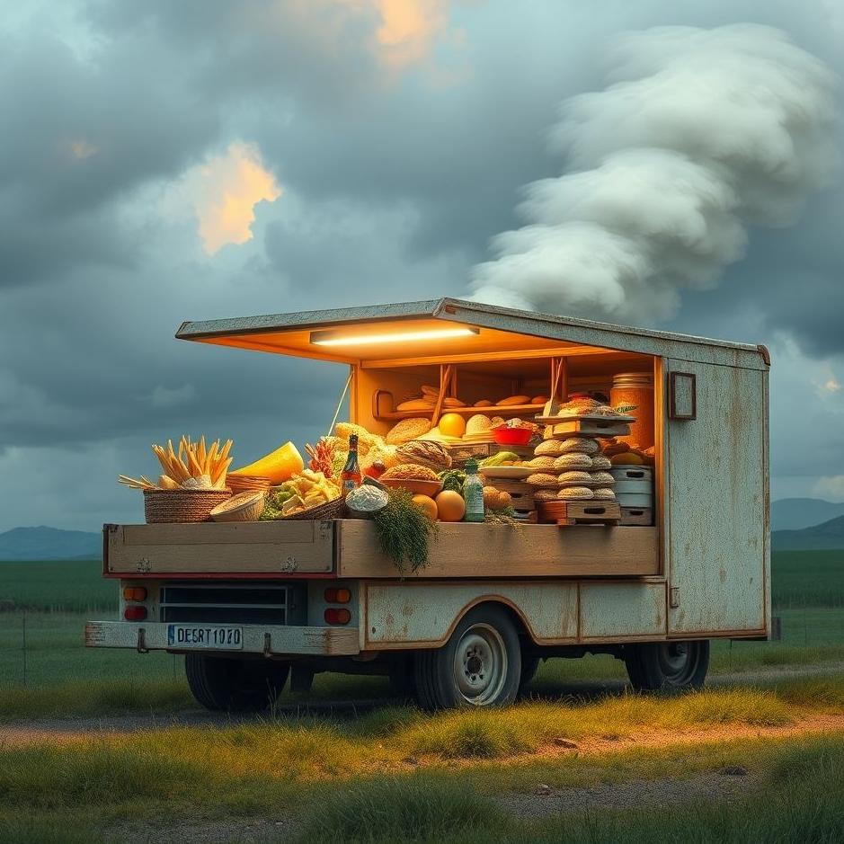 Dream : Truck full of food in a dream
