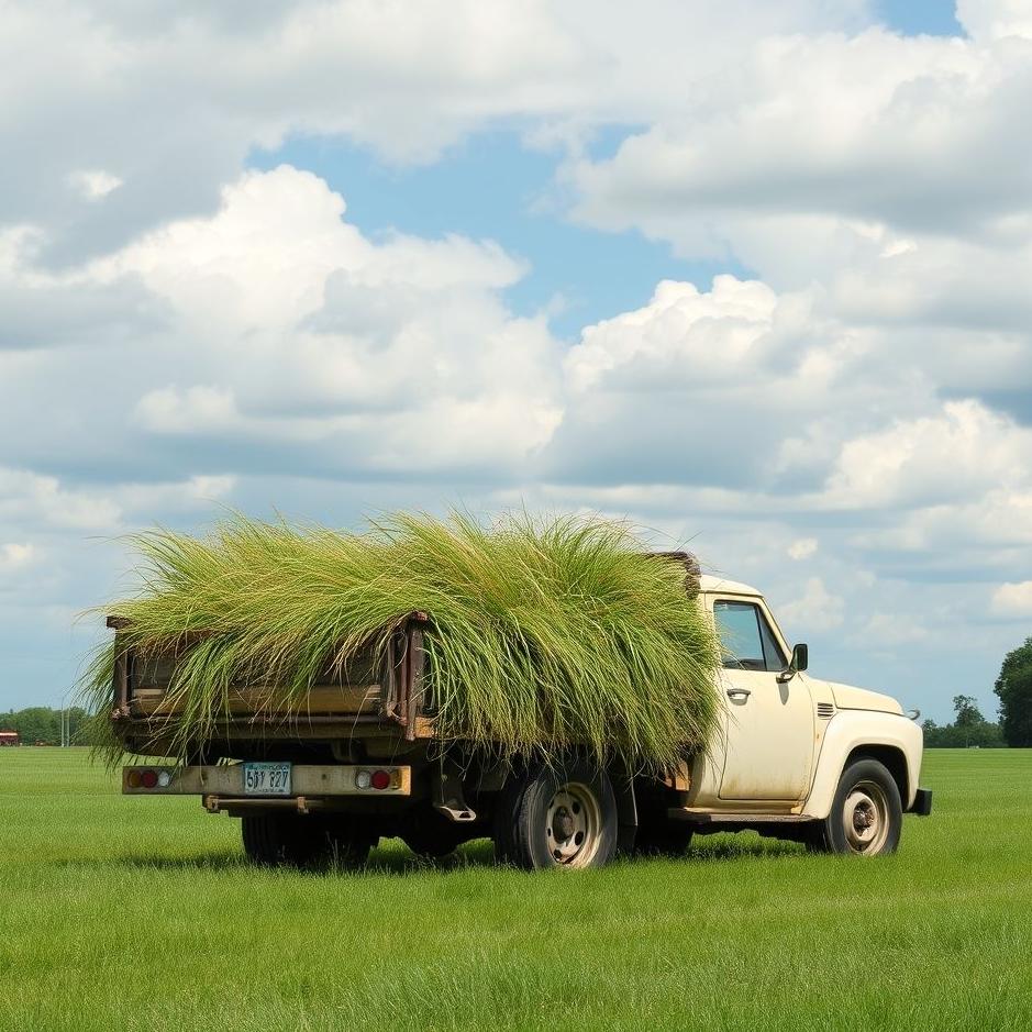 Dream : Truck full of grass in a dream