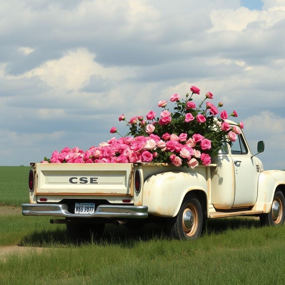 Dream : Truck full of roses in a dream