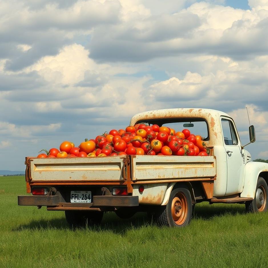 Dream : Truck full of tomatoes in a dream