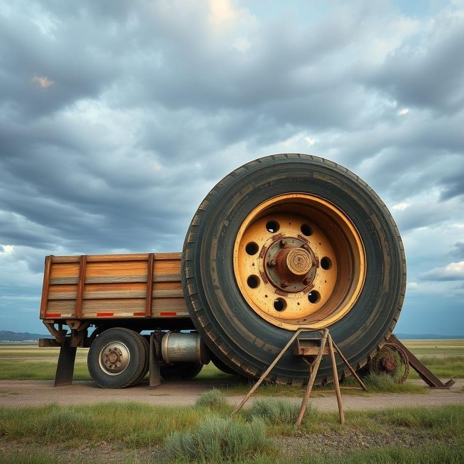 Dream : Truck wheel in a dream