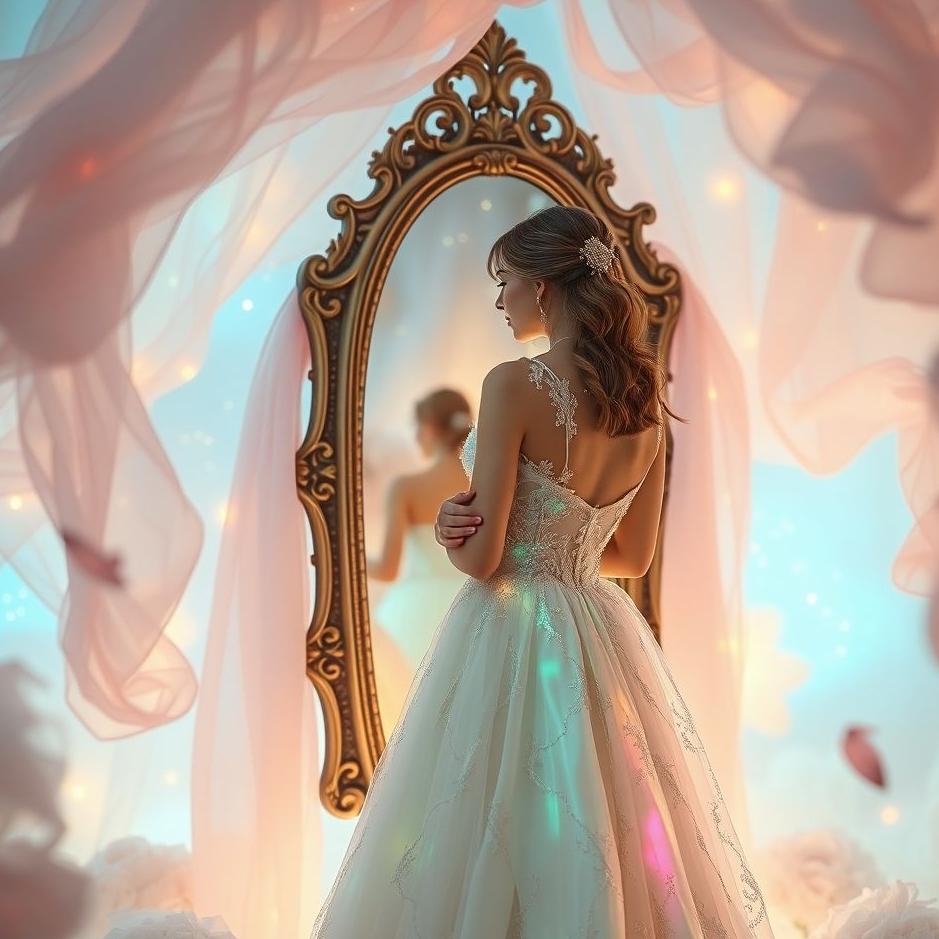 Dream : Trying on a beautiful dress in a dream