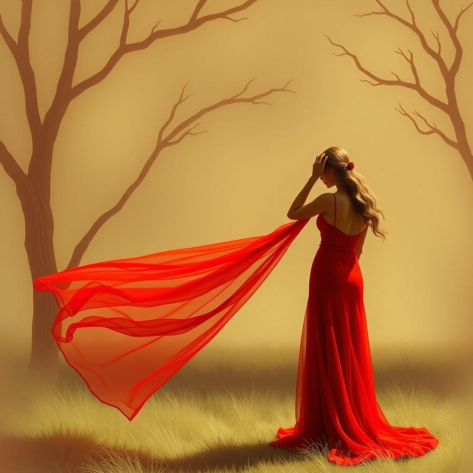 Dream : Trying on a red dress in a dream