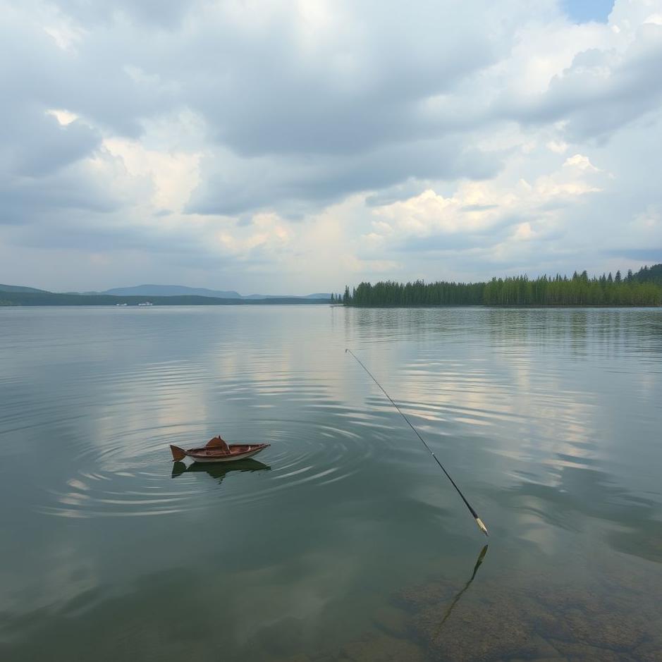 Dream : Trying to catch fish in a lake in a dream
