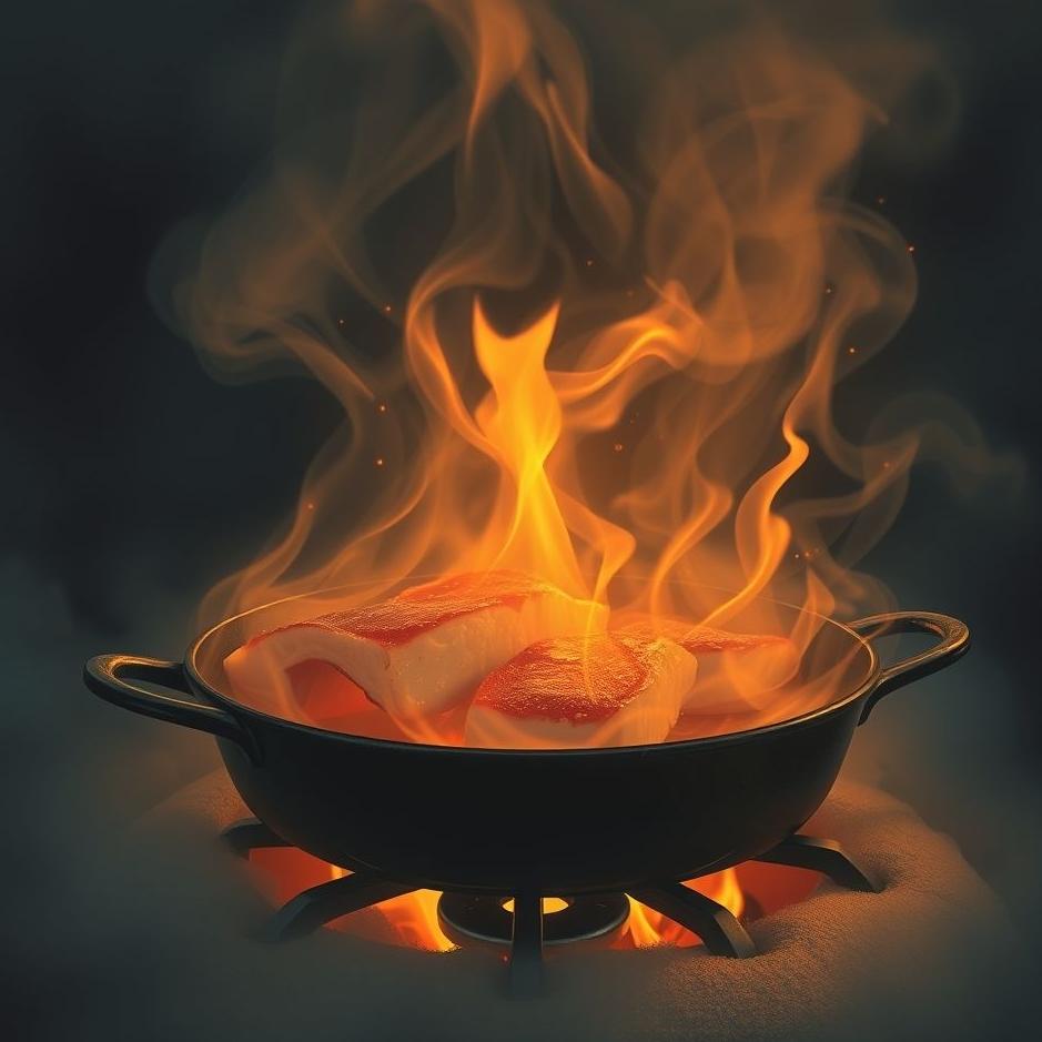 Dream : Trying to cook meat in a dream