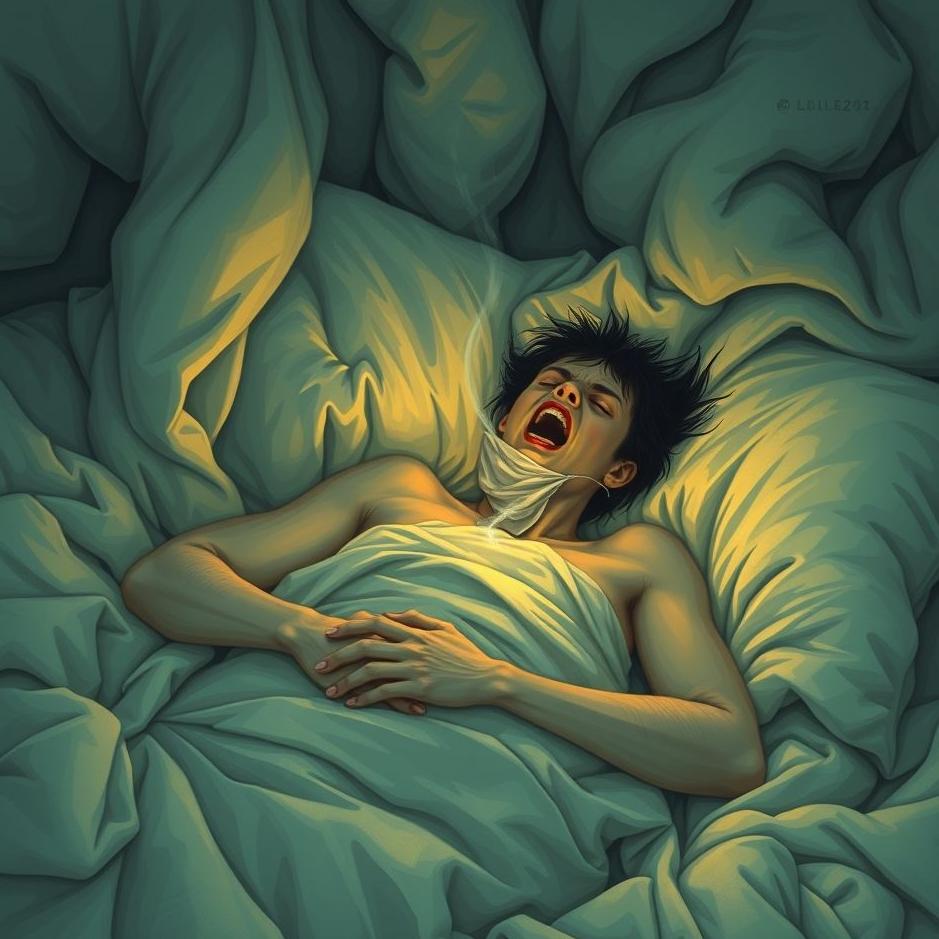 Dream : Trying to escape and not being able to vomit in a dream