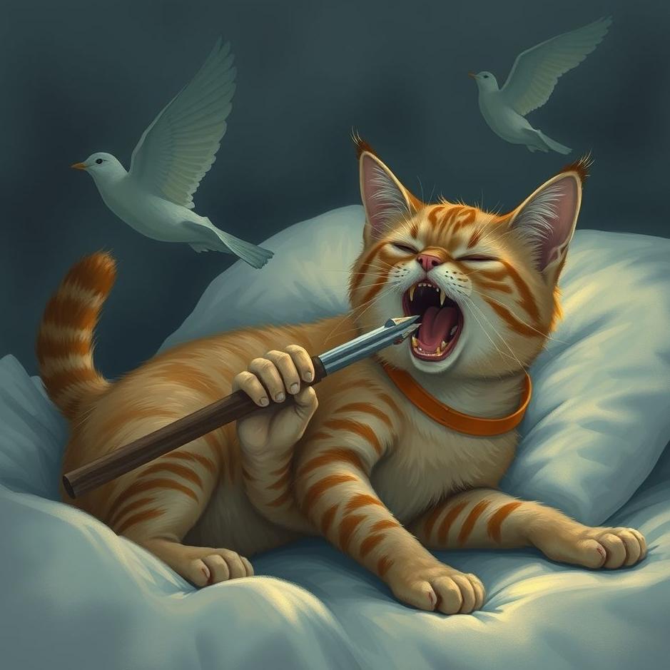 Dream : Trying to kill a cat in a dream