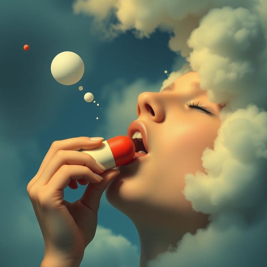 Dream : Trying to swallow a pill in a dream