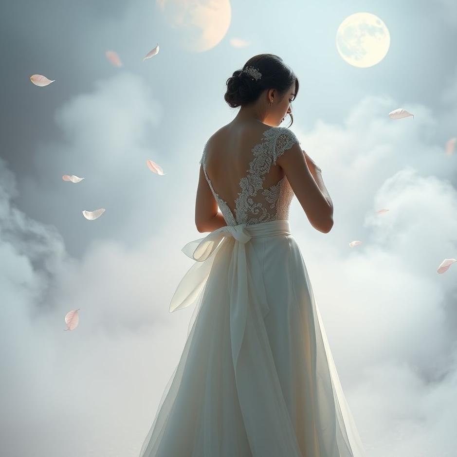 Dream : Trying to wear a wedding dress in a dream