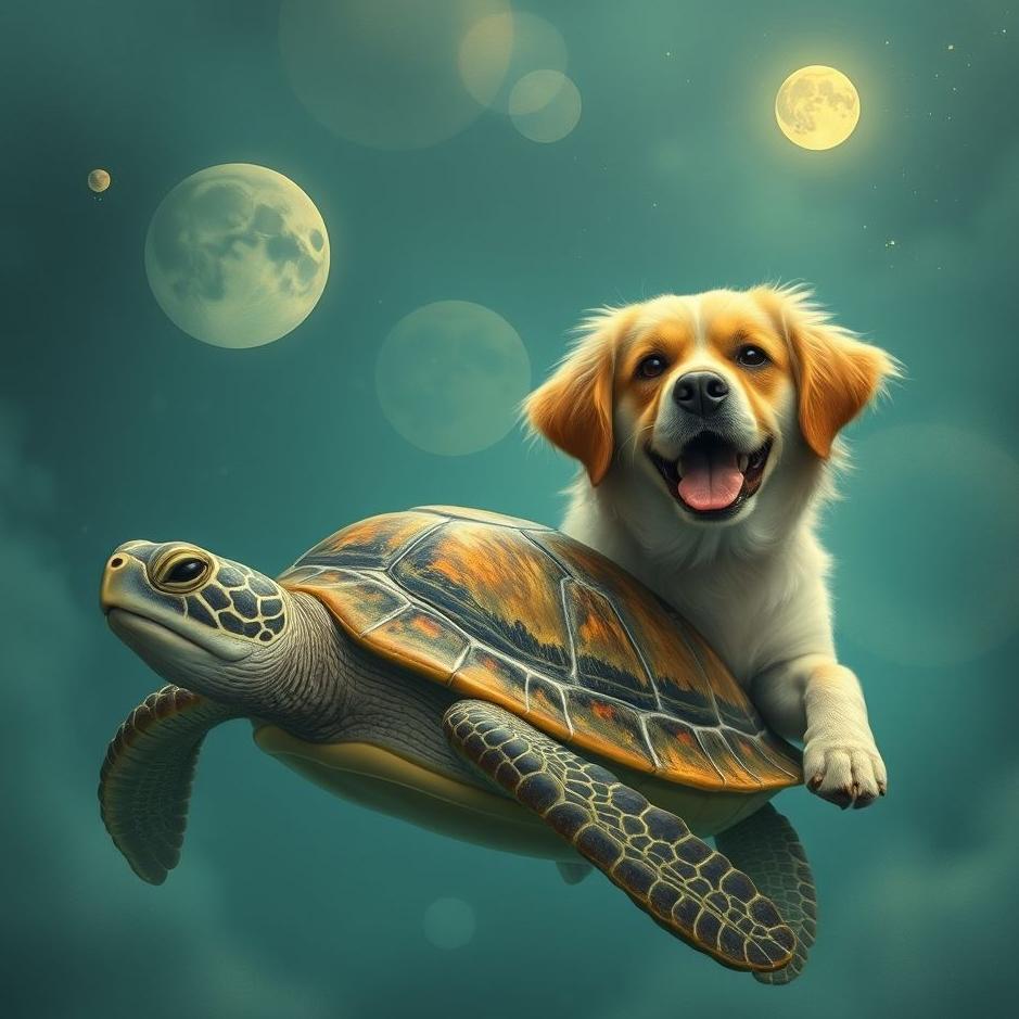 Dream : Turtle and a dog in a dream