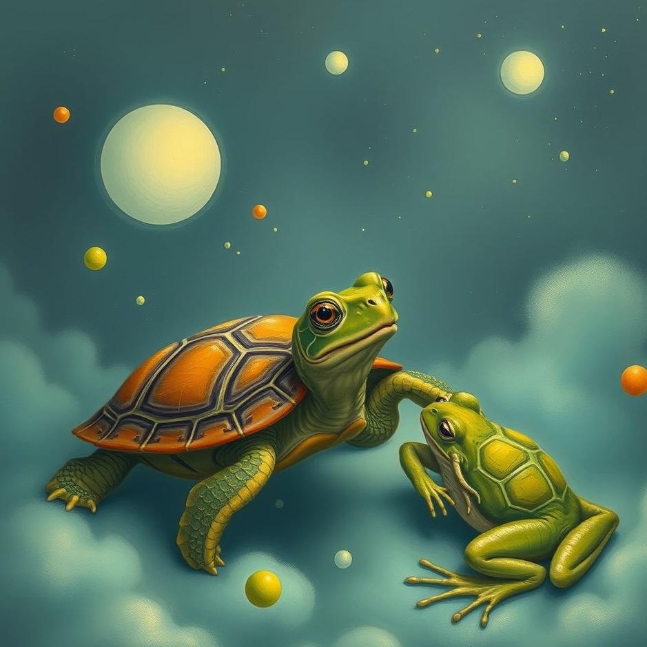 Dream : Turtle and a frog in a dream