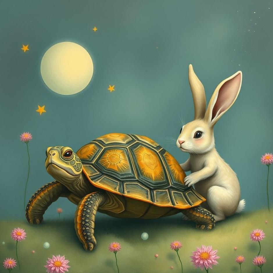 Dream : Turtle and a rabbit in a dream