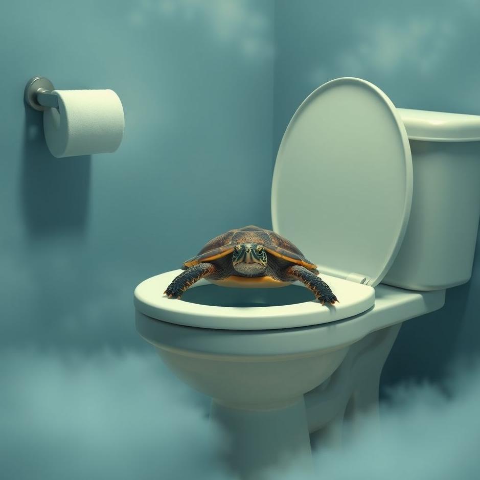 Dream : Turtle in a toilet in a dream