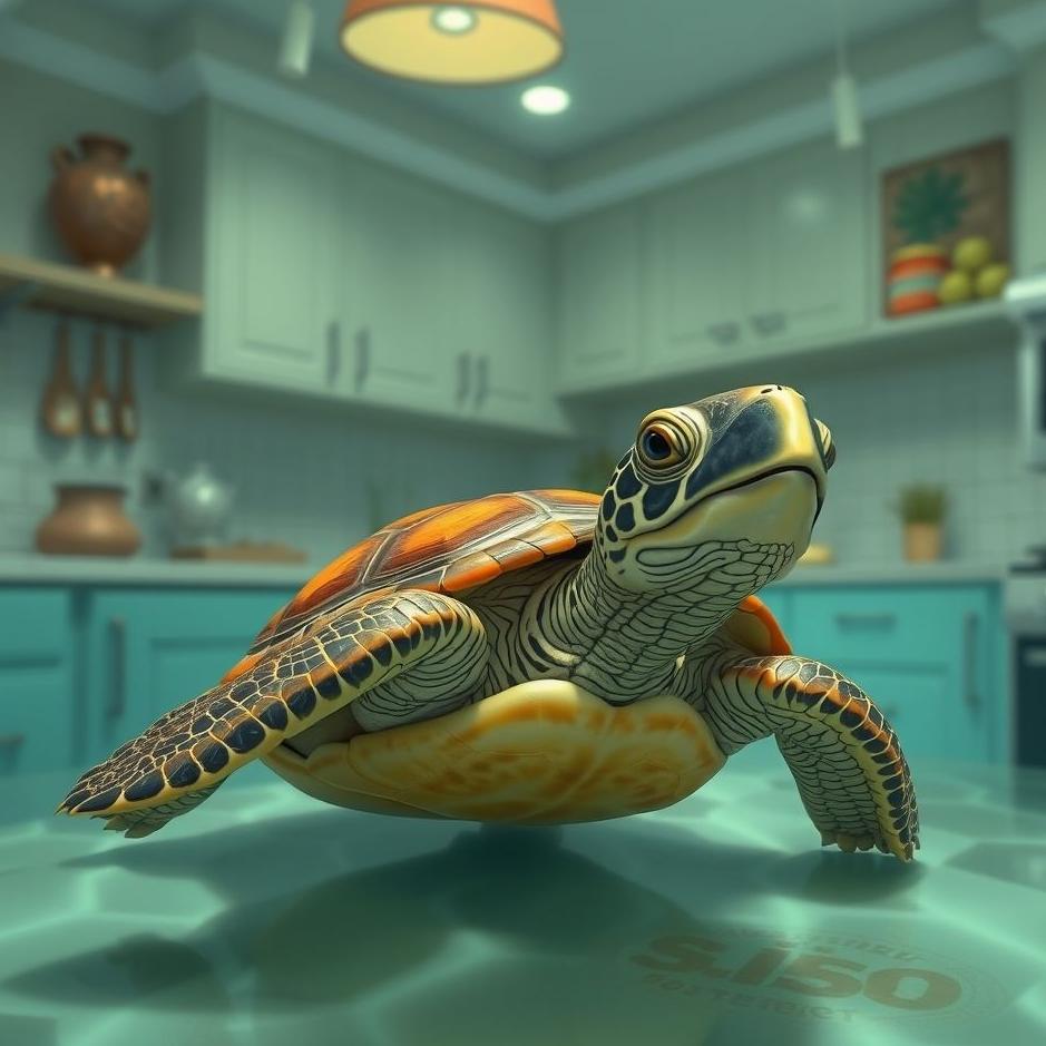 Dream : Turtle in the kitchen in a dream