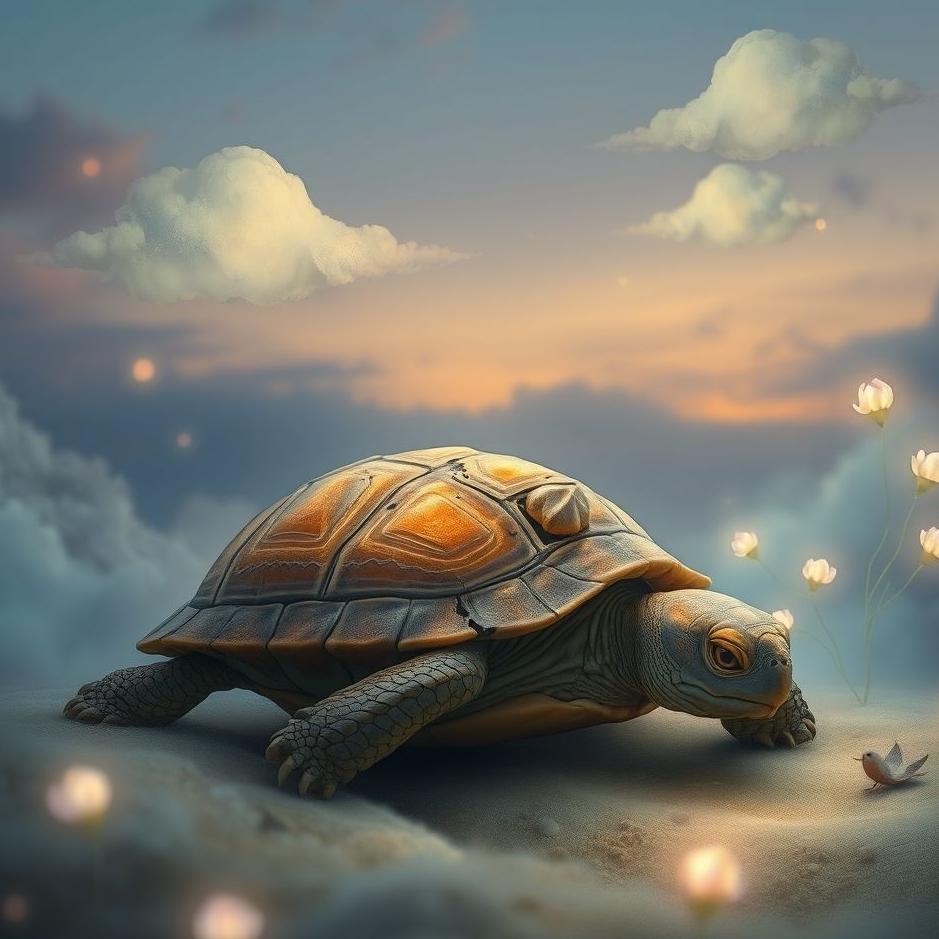 Dream : Turtle with a broken shell in a dream