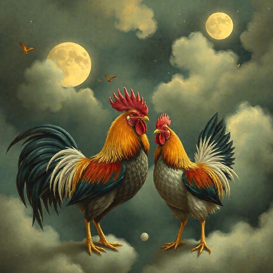 Dream : Twin roosters in a dream