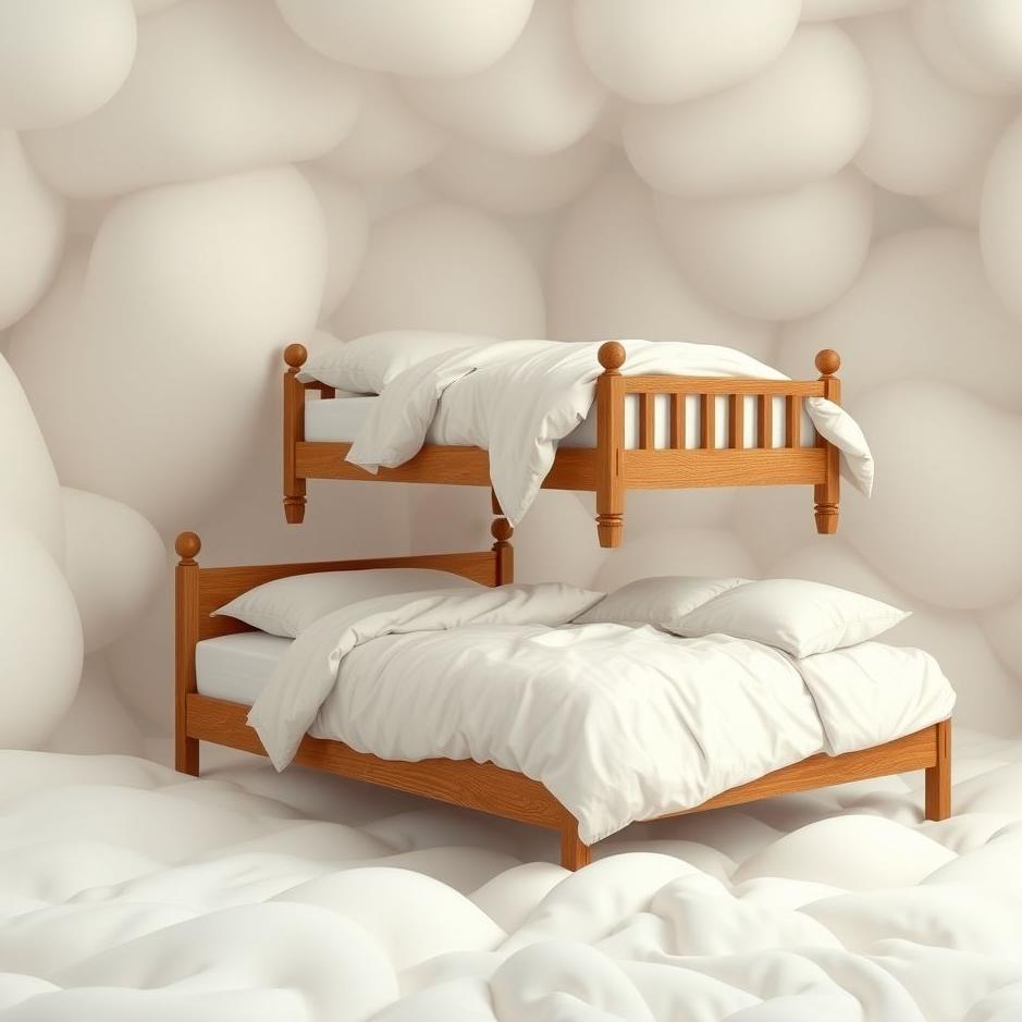 Dream : Two beds on top of each other in a dream