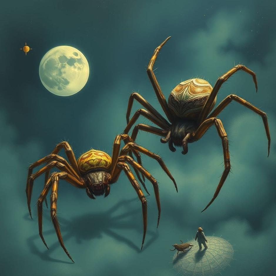 Dream : Two big spiders in a dream