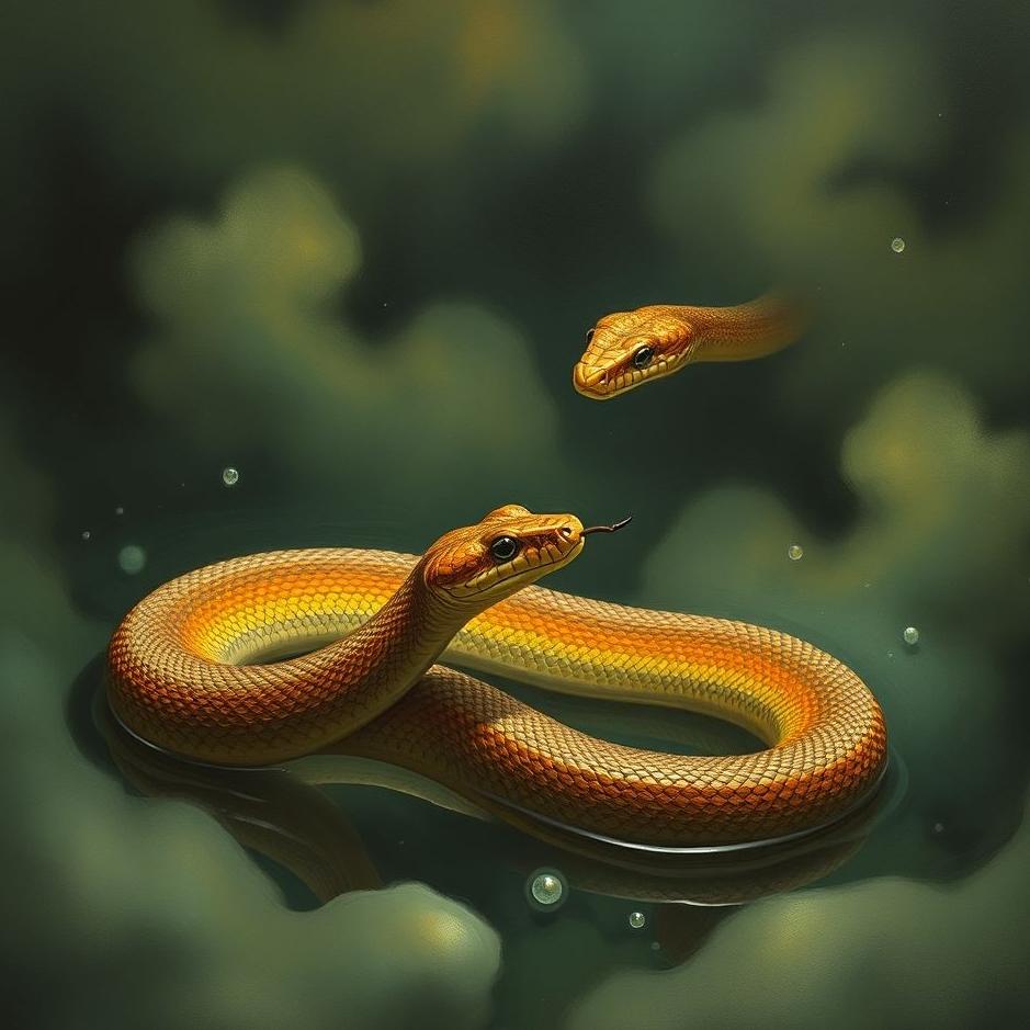 Dream : Two brown snakes in a dream