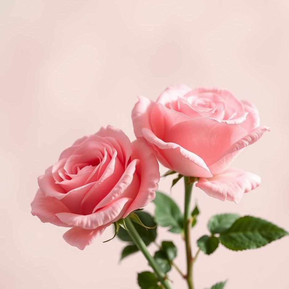 Dream : Two bunches of pink roses in a dream
