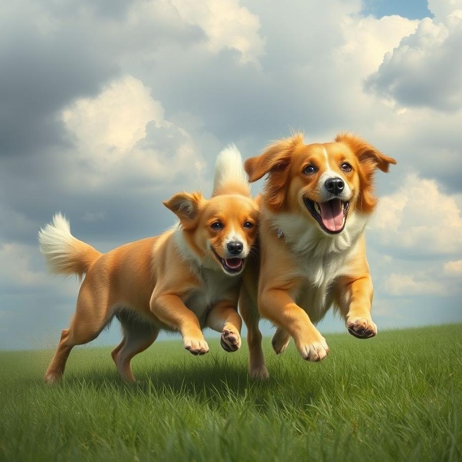 Dream : Two dogs chasing in a dream