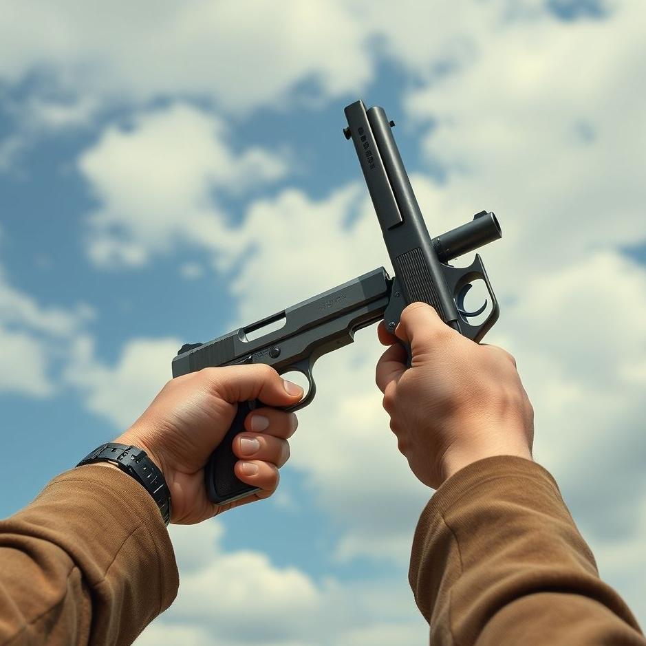 Dream : Two-handed guns in a dream