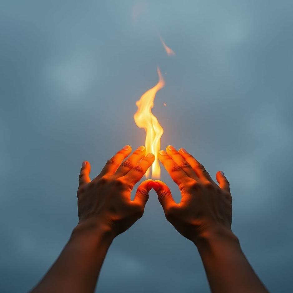 Dream : Two hands burning in a dream