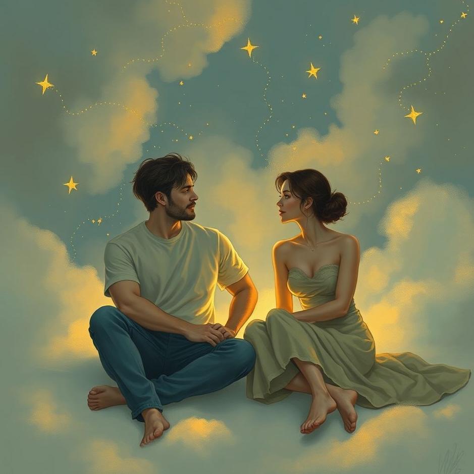 Dream : Two lovers sitting and talking in a dream