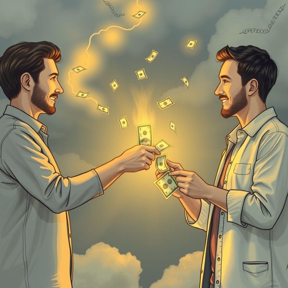 Dream : Two people giving money in a dream