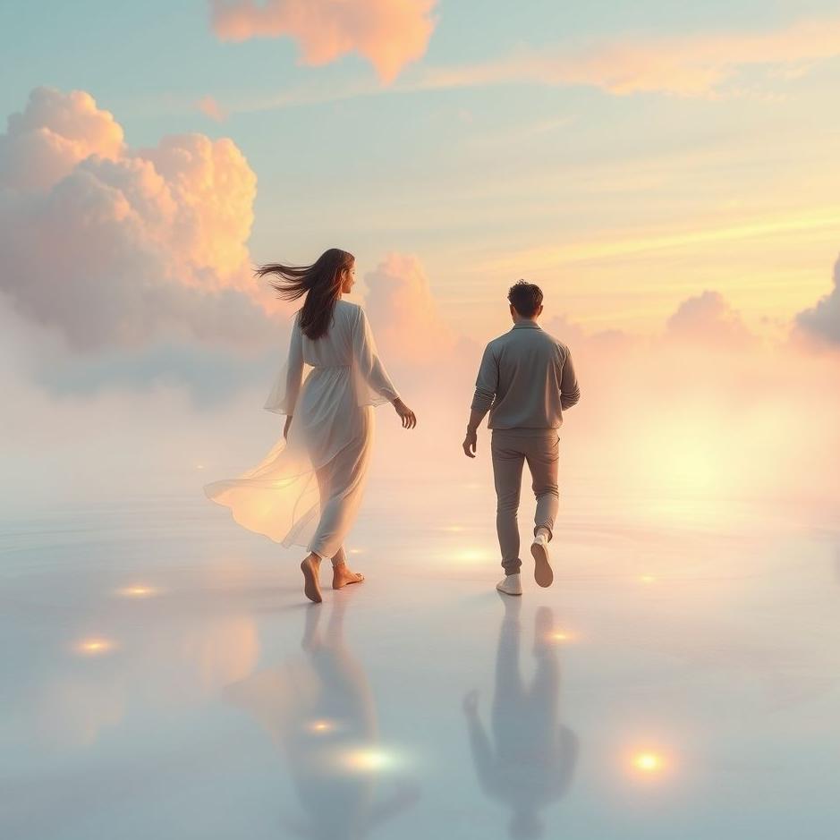 Dream : Two people walking in a dream