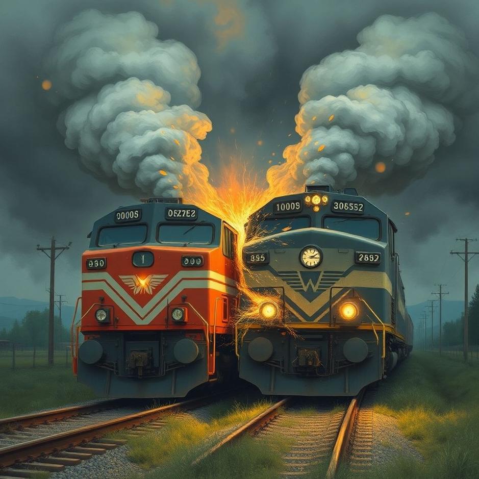 Dream : Two trains crash in a dream