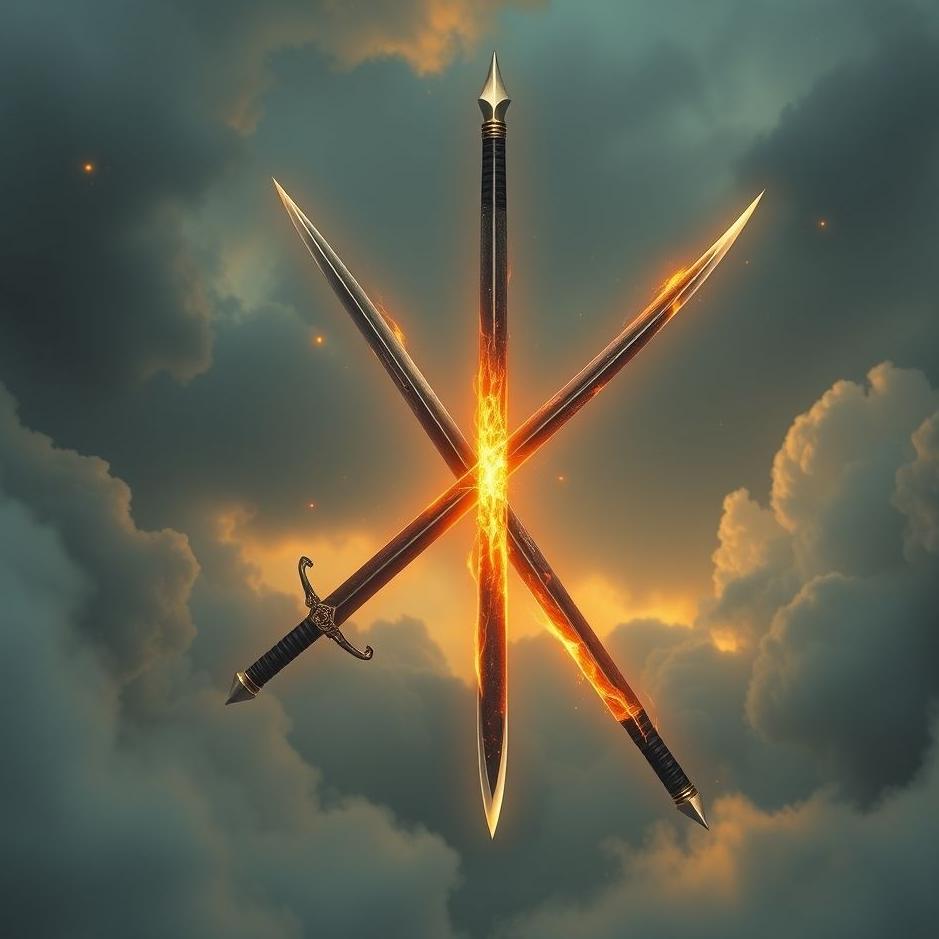 Dream : Two triple swords in a dream