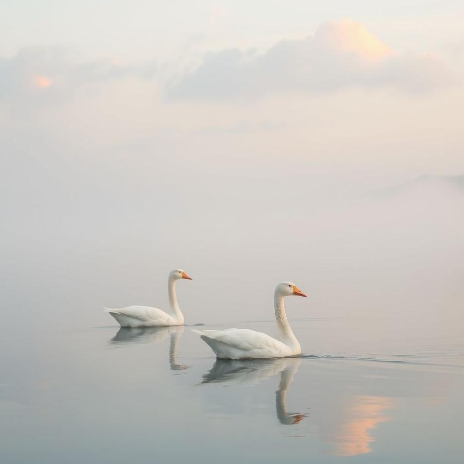 Dream : Two white geese in a dream