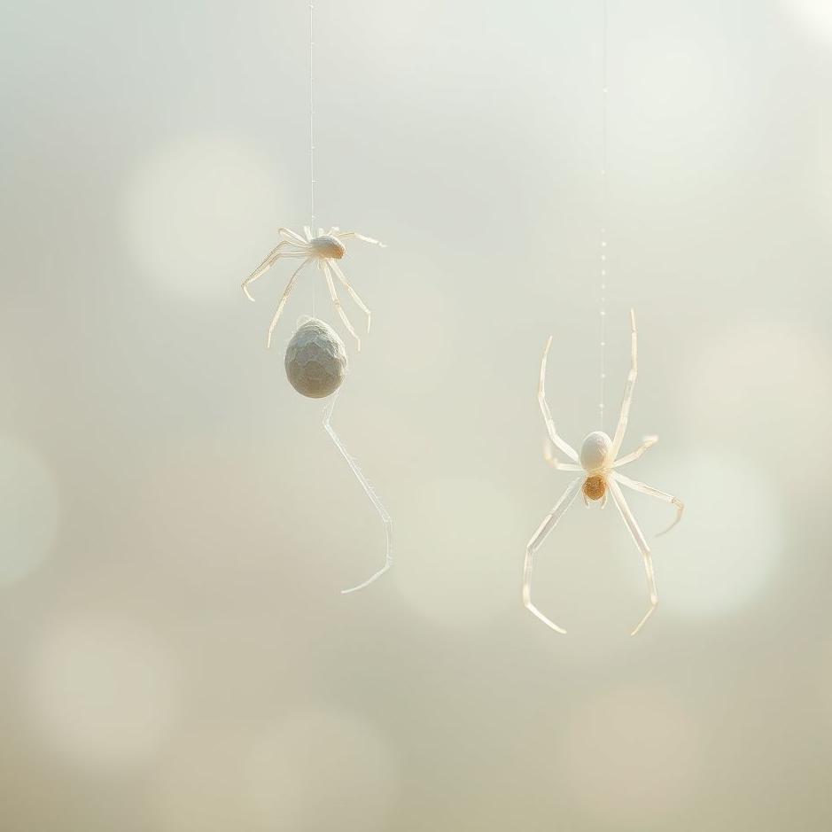 Dream : Two white spiders in a dream