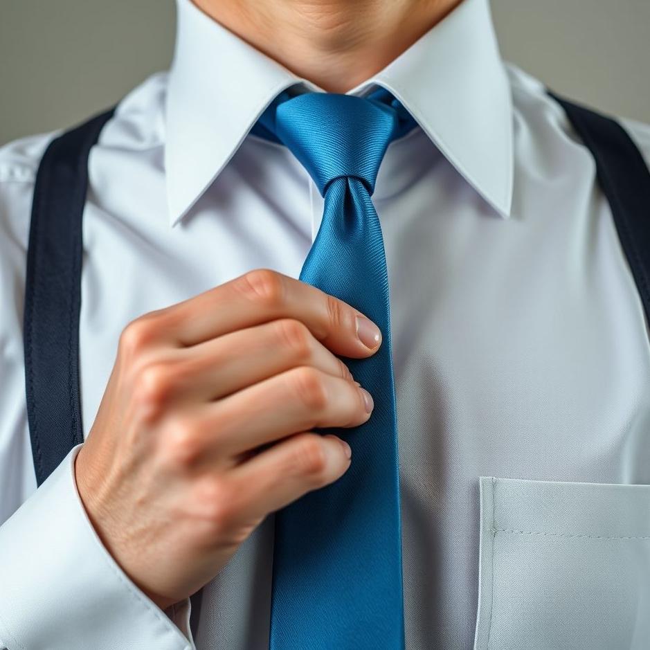 Dream : Tying a blue tie in a dream