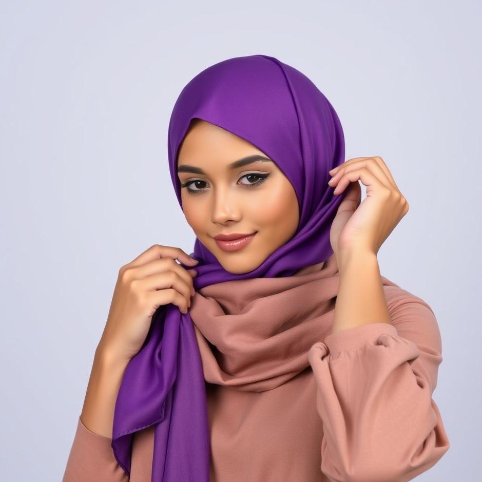 Dream : Tying a purple headscarf in a dream