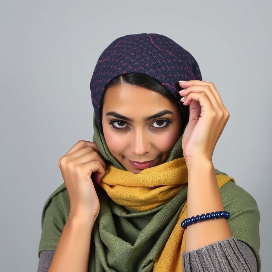 Dream : Tying a shawl on your head 