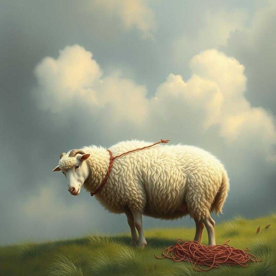 Dream : Tying a sheep in a dream