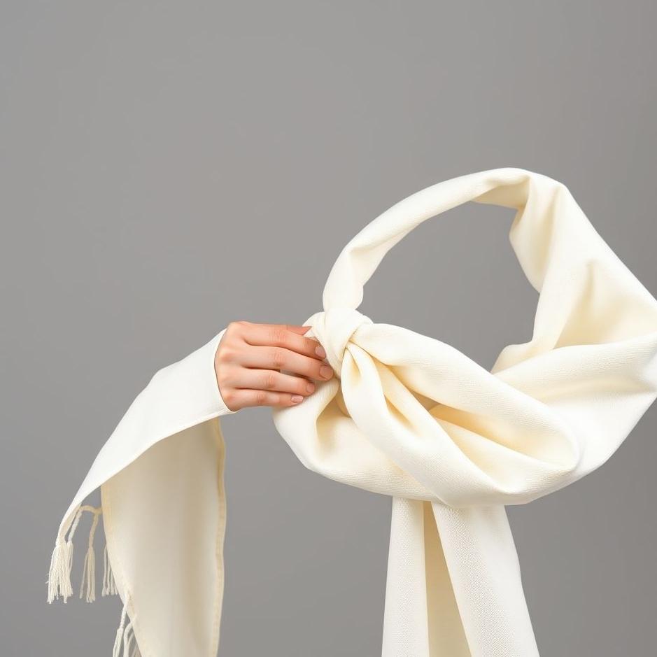 Dream : Tying a white shawl 