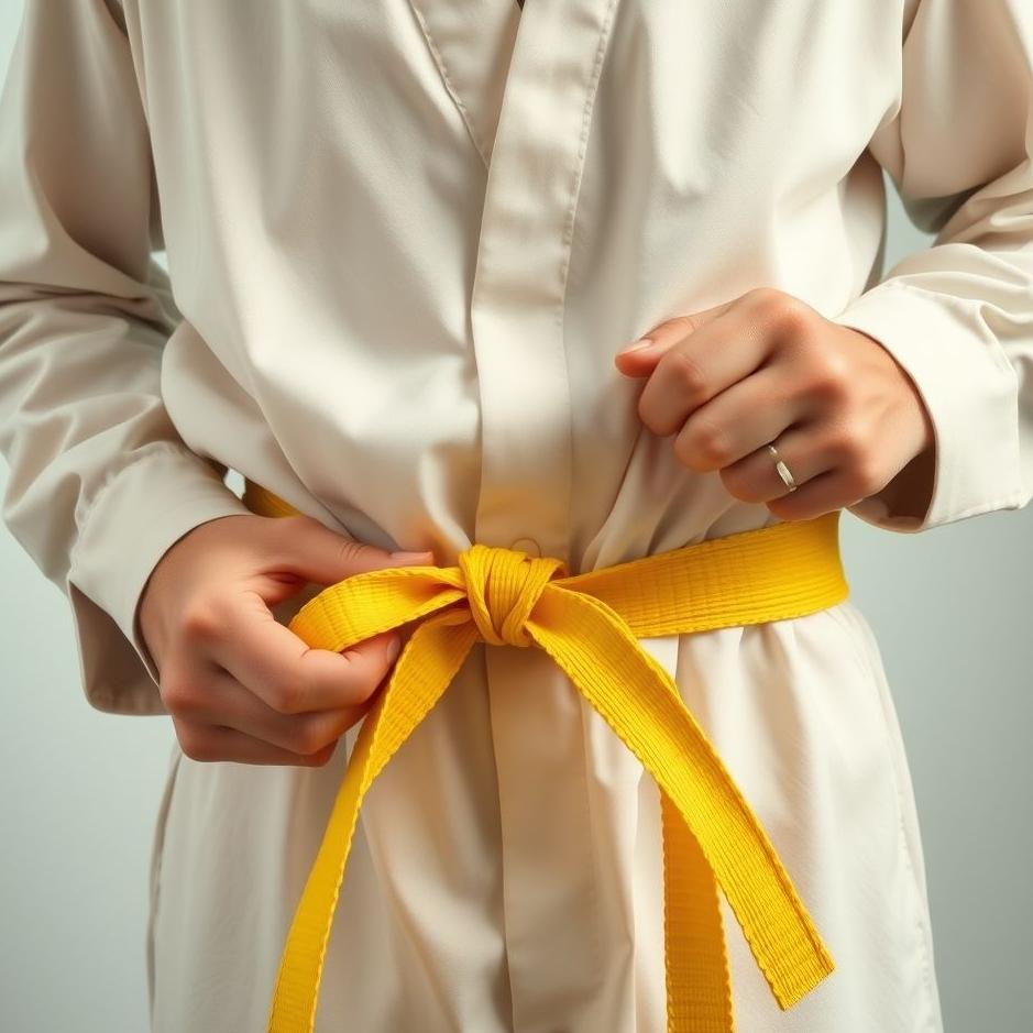 Dream : Tying a yellow belt in a dream