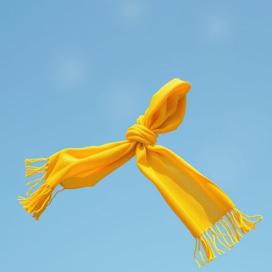 Dream : Tying a yellow scarf in a dream