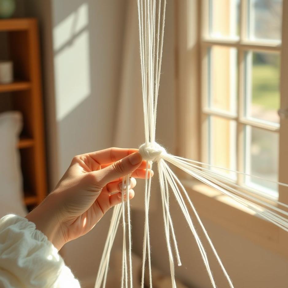 Dream : Tying white threads together 