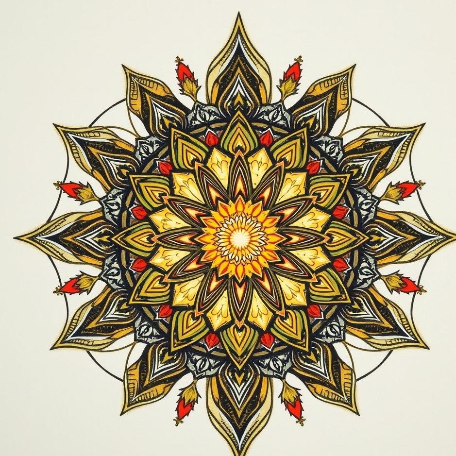 Dream : Unfinished mandala in a dream