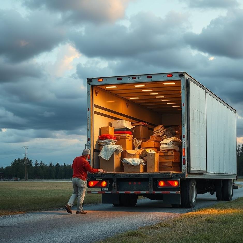 Dream : Unloading things from a truck in a dream