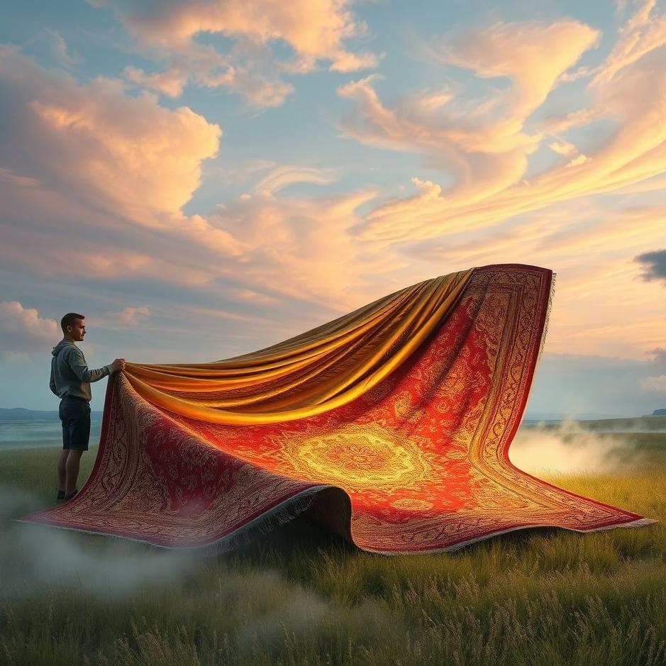 Dream : Unrolling a carpet in a dream