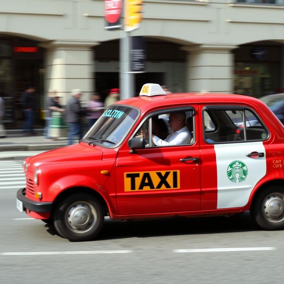Dream : Using a red taxi