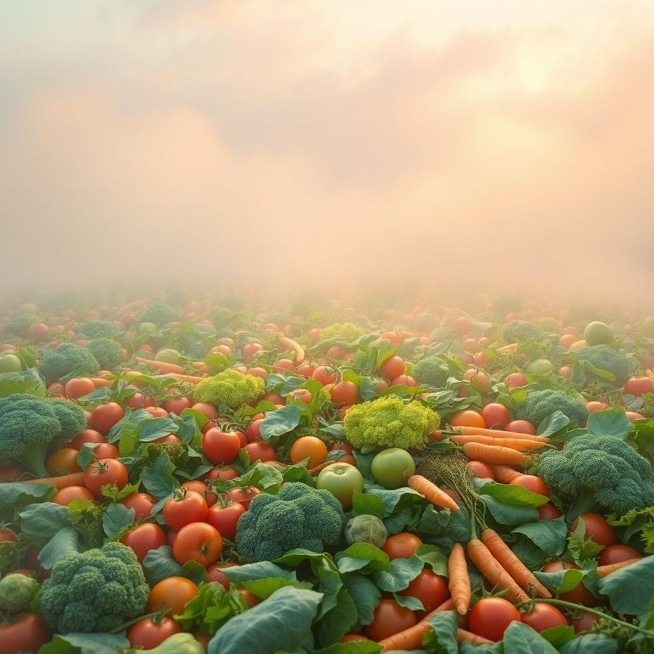 Dream : Vegetable carpet in a dream