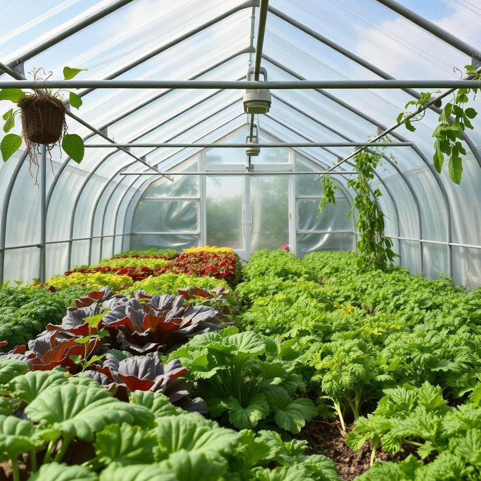 Dream : Vegetables in a greenhouse in a dream